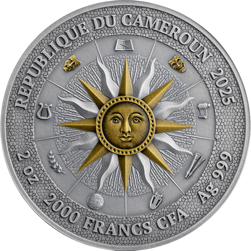 silver coin muses melpomene and talia 2025 2 ounces obverse