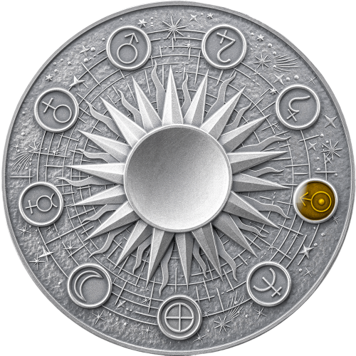 silver coin solar system uranium 2025 2 ounces reverse