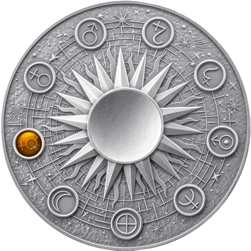 Silver Coin: Solar System - Mercury - 2024 - 2 Ounces - Reverse