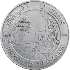 silver coin Ukraine Battle of Kiev 2024 2 ounces reverse 2