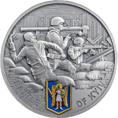 silver coin Ukraine Battle of Kiev 2024 2 ounces reverse