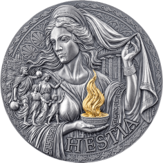 Silver Coin - Greek Mythology - Hestia - 2025 - 3 Ounces - Reverse