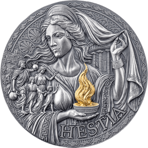 Silver Coin - Greek Mythology - Hestia - 2025 - 3 Ounces - Reverse