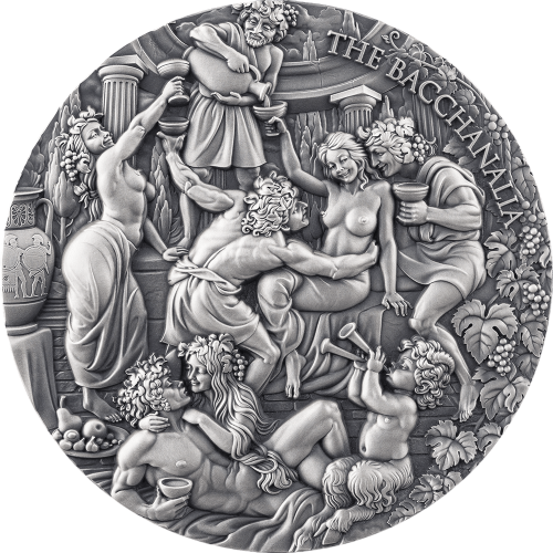 Silver Coin: Heavenly Beauty – Bacchanalia 2025, 5 Ounces, Reverse