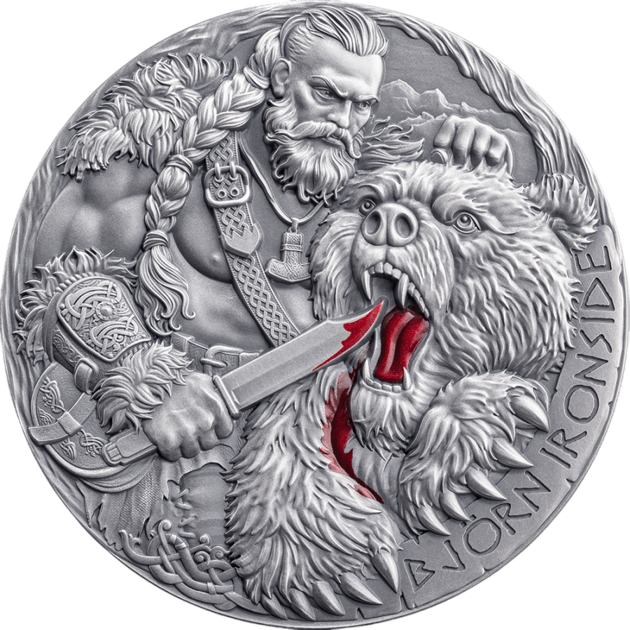 silver coin road to valhalla bjoern zelaznoboki 2025 2 ounces reverse