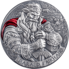silver coin road to valhalla harald and the fair-haired 2025 2 ounces reverse