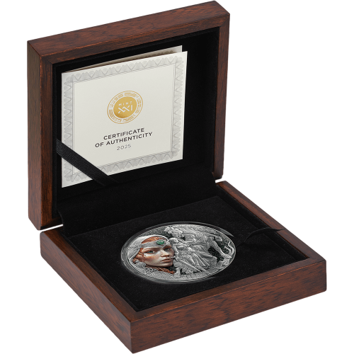 Silver Coin: Femina Bellator – Celtic Warrior – 2025 – 2 Ounces – Pack of 2