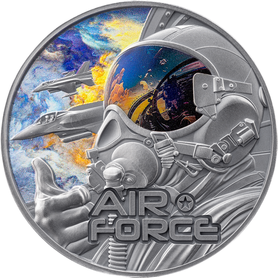 silver coin guardians of freedom air force 2025 2 ounces reverse