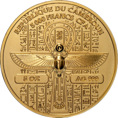 Silver Coin, Gold Size, Isis 2025, 5 Ounces, Reverse 2