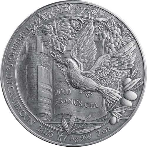 Silver Coin: Biblical Stories – The Annunciation – 2025 – 2 Ounces – Obverse