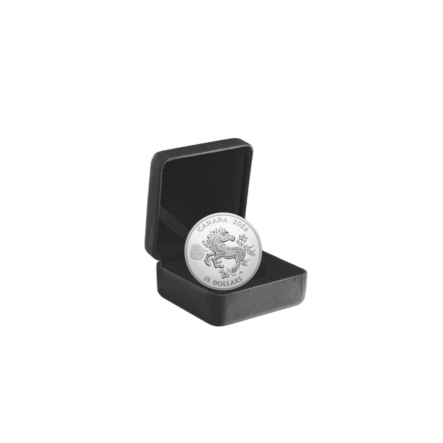 Silver Coin - Canadian Year of the Horse 2026 - 1 Ounce - Proof - Packaging