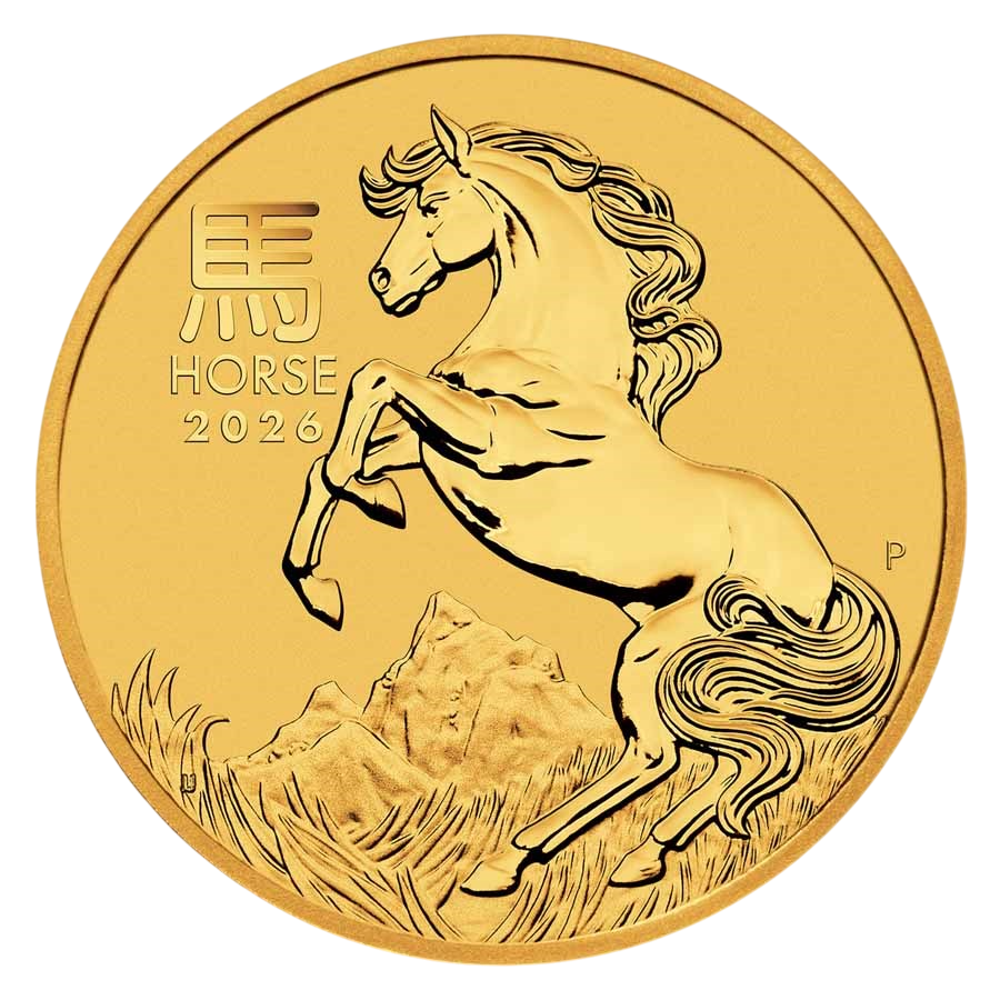 gold coin year of the horse 2026 1 ounce reverse