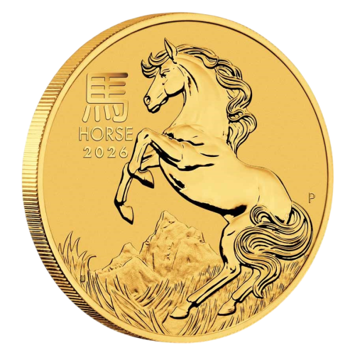 gold coin year of the horse 2026 1.20 ounces reverse