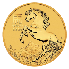 gold coin year of the horse 2026 1.10 ounces reverse 2