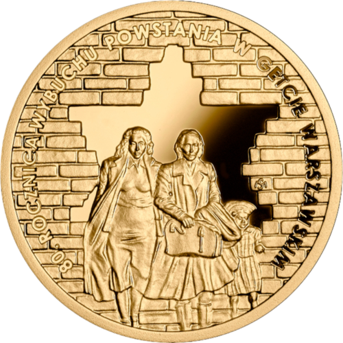 gold coin 200 PLN 80th anniversary of the Warsaw Ghetto Uprising 2023 reverse
