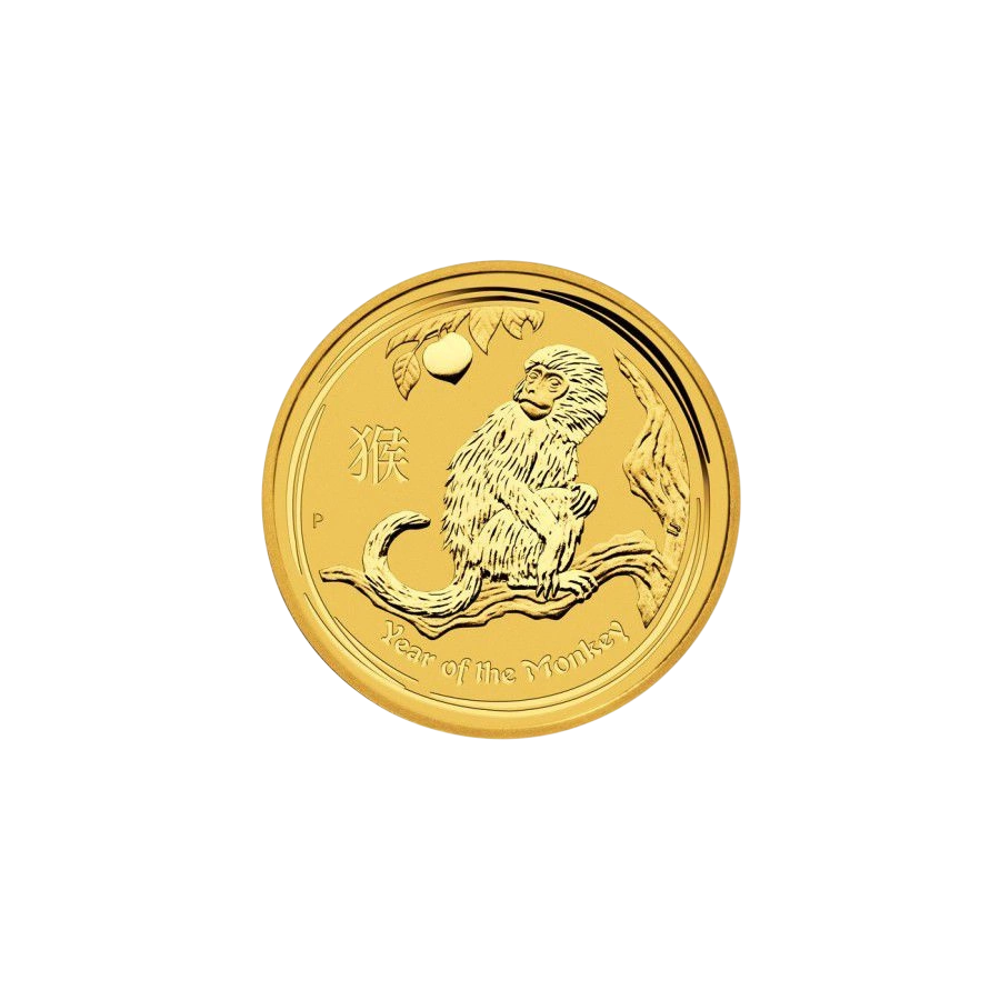 gold coin year of the monkey 2016 2 ounces reverse