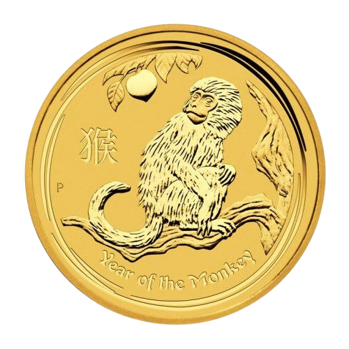 gold coin year of the monkey 2016 2 ounces reverse