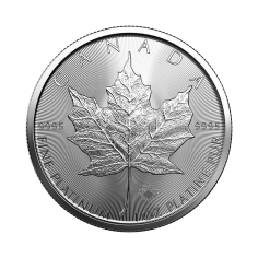 platinum coin Canadian maple leaf 1 oz obverse