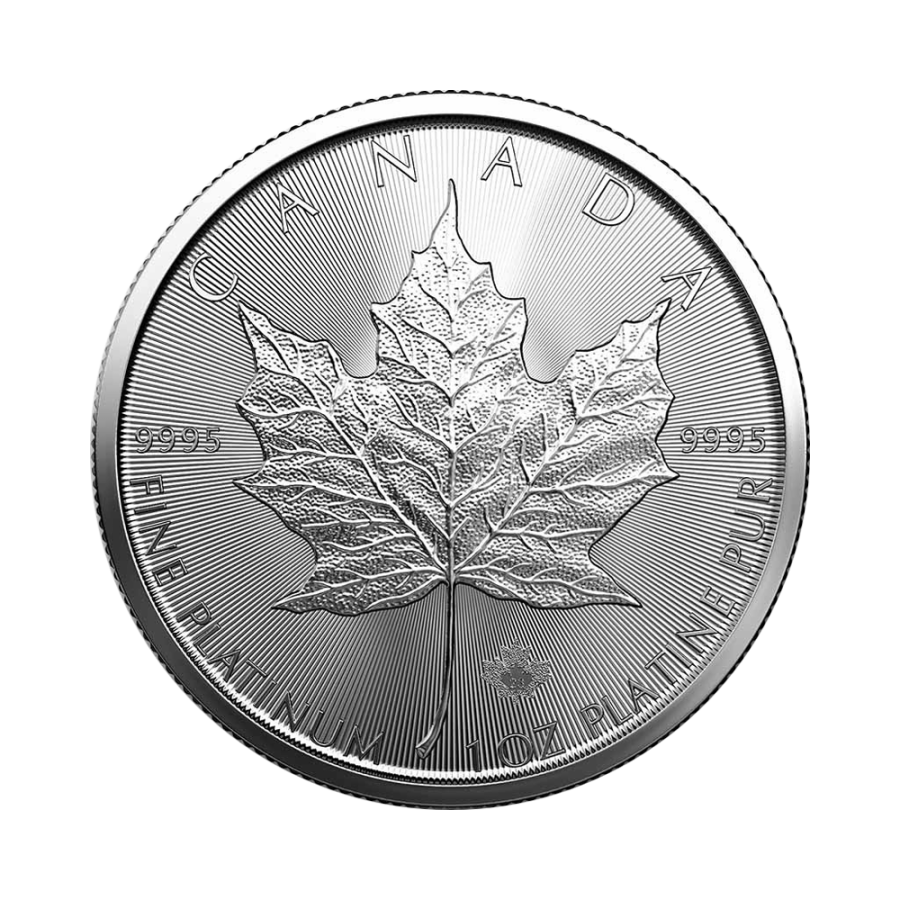 platinum coin Canadian maple leaf 1 oz obverse