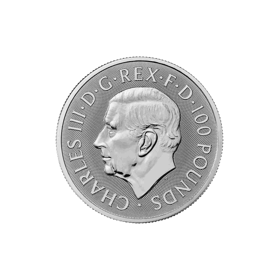 platinum coin beasts of the Tudors bull of Clarence 1 ounce obverse