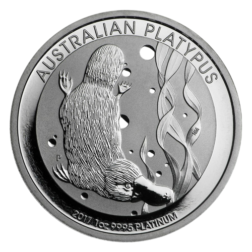 platinum coin Australian platypus 1 ounce platinum reverse