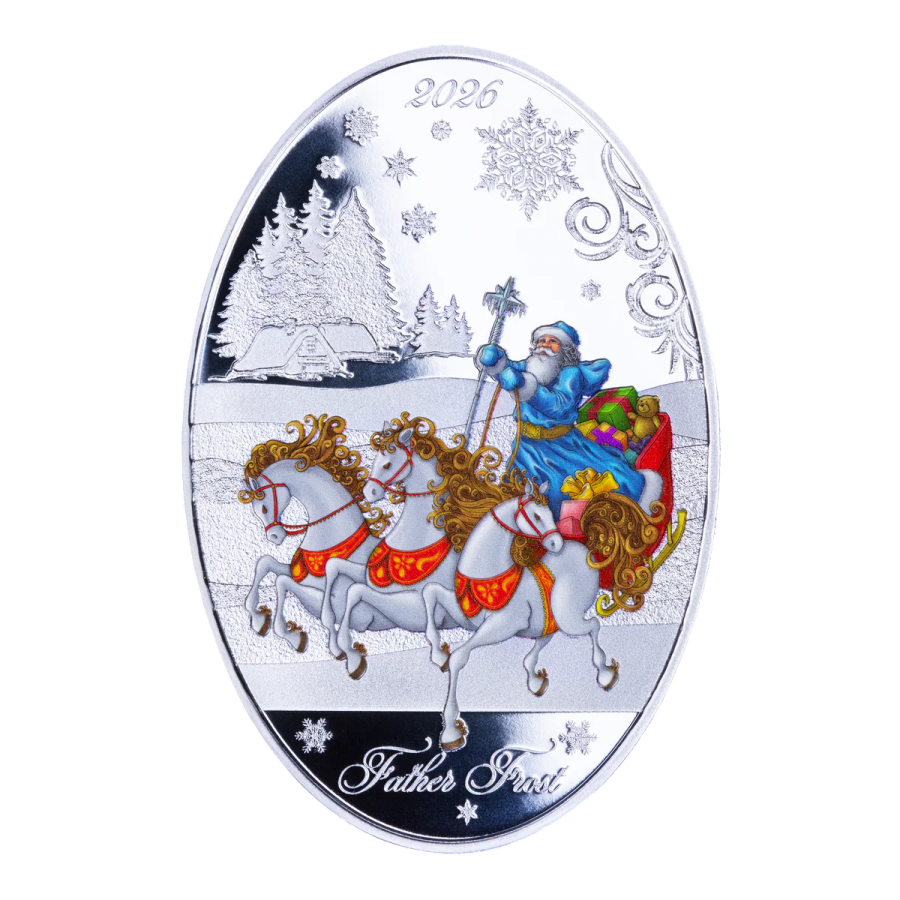silver coin matryoshka grandfather frost 1 ounce 2