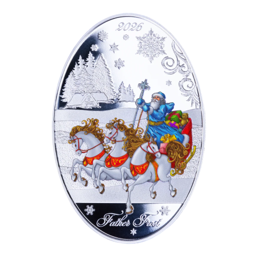 silver coin matryoshka grandfather frost 1 ounce 2