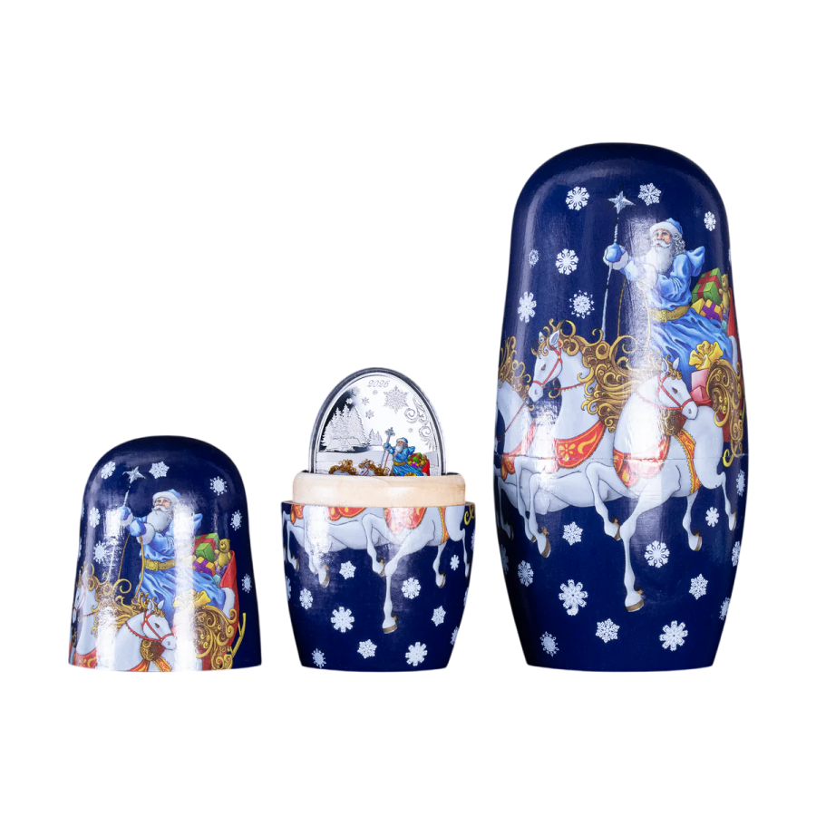 silver coin matryoshka grandfather frost 1 ounce 3