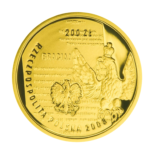 gold coin 200 PLN 90th anniversary of the Greater Poland Uprising 2008 1