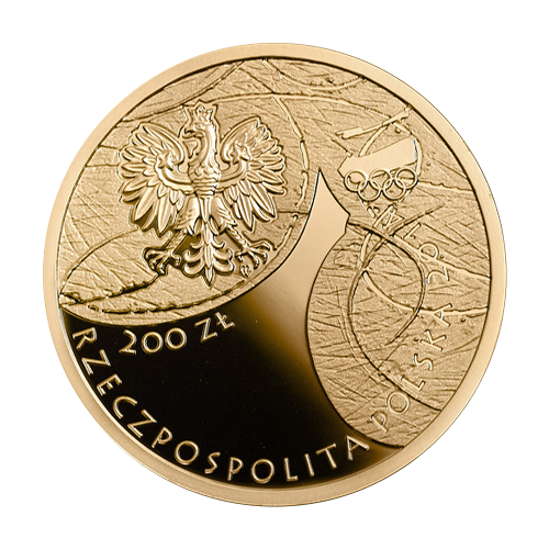 gold coin 200 PLN Polish Olympic team Sochi 2014 1