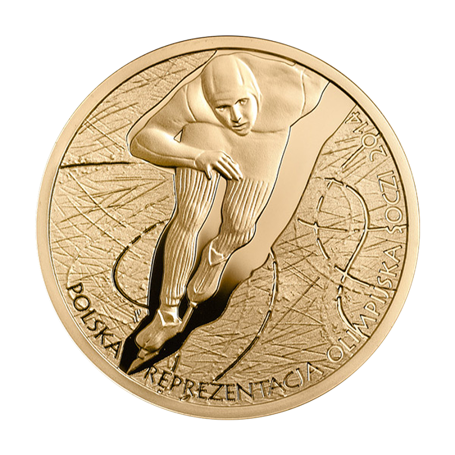 gold coin 200 PLN Polish Olympic team Sochi 2014 2