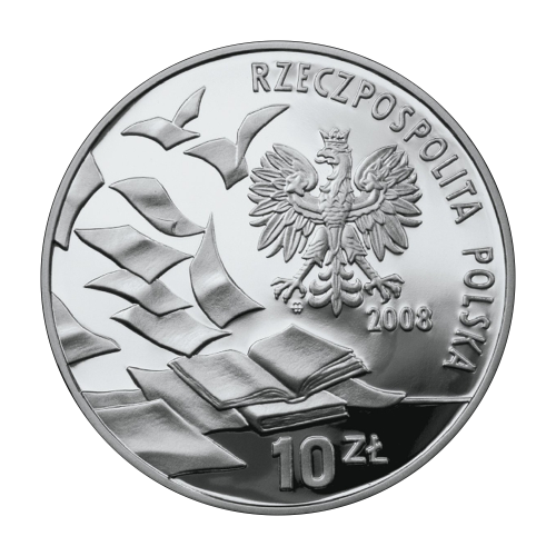 silver-coin-10-zloty-2008-40th-anniversary-of-March-1968-obverse