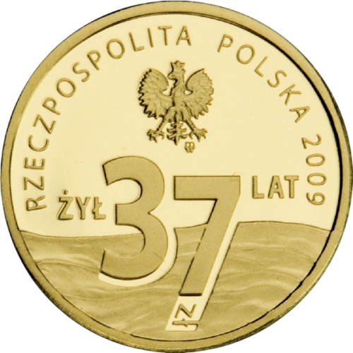 gold coin 37 PLN 25th anniversary of the death of Father Jerzy Popieluszko 2009 1