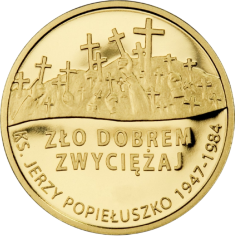 gold coin 37 PLN 25th anniversary of the death of Father Jerzy Popieluszko 2009