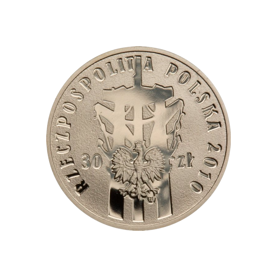 gold coin 30 zloty Polish August 1980-2010-2