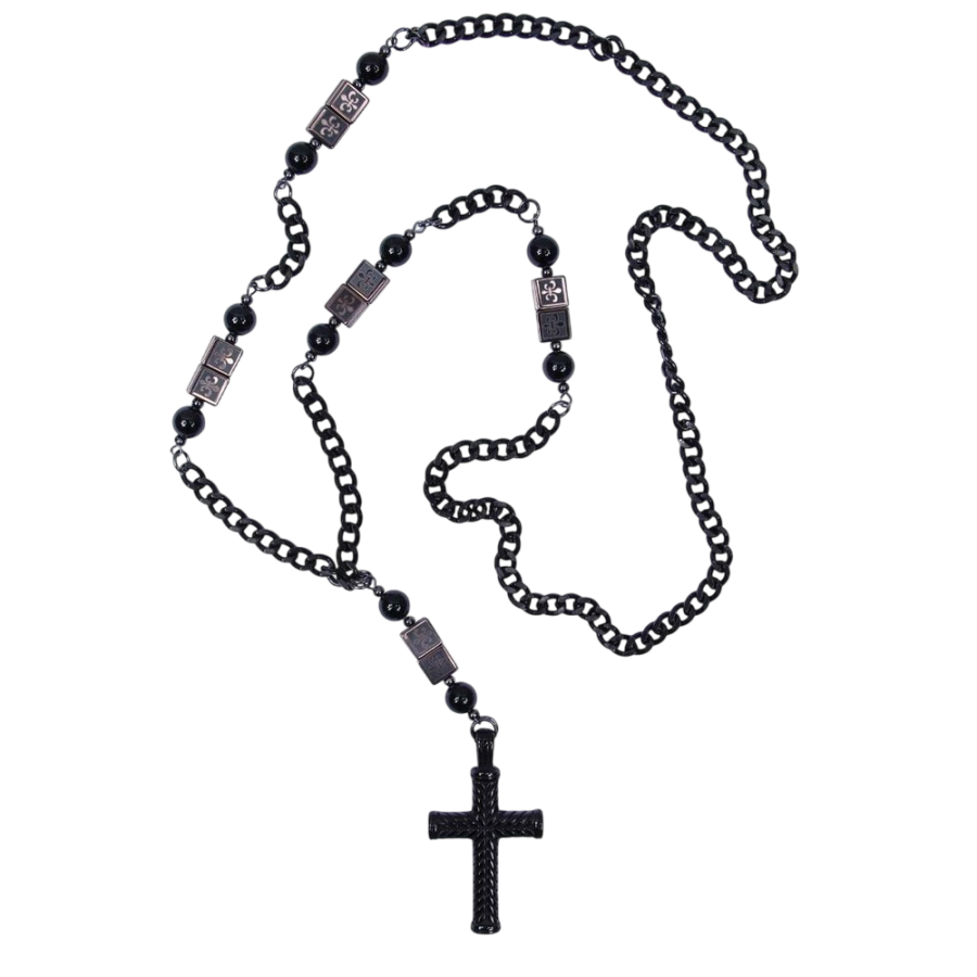 necklace-men's-steel-cross