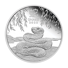 silver coin year snake 1.2 ounces reverse