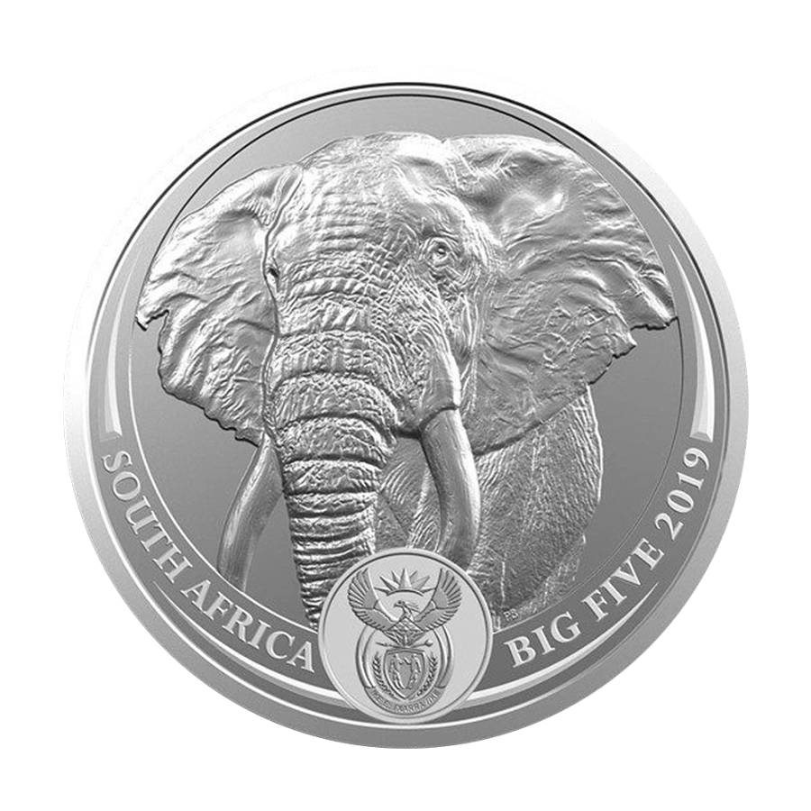 silver coin big five elephant 1 ounce silver 1