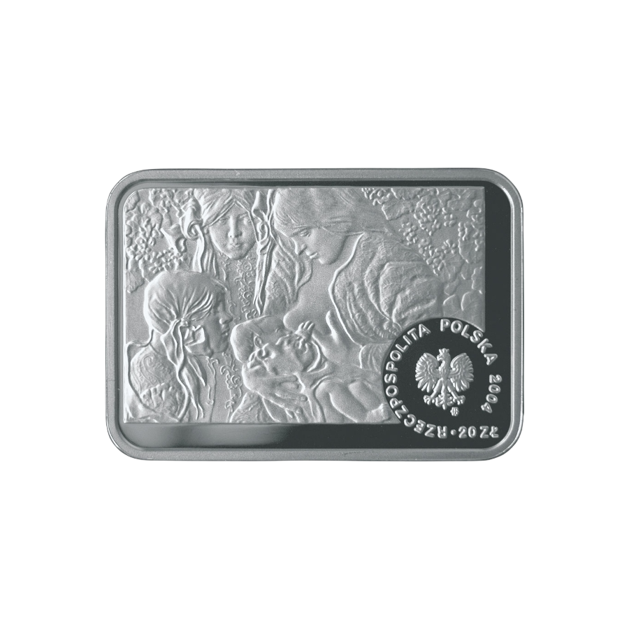 silver coin Polish painters of the 19th and 20th centuries Stanisław Wyspiański 1869–1907 obverse