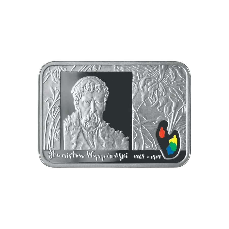 silver coin Polish painters of the 19th and 20th centuries Stanisław Wyspiański 1869–1907 reverse