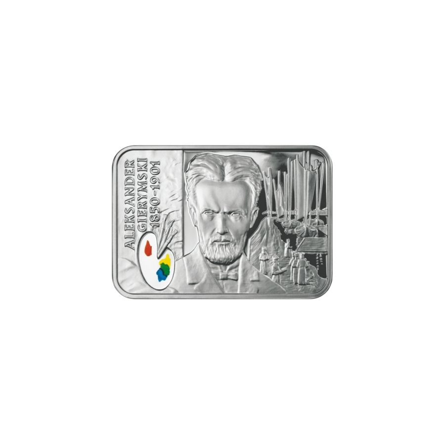 silver coin Polish painters of the 19th and 20th centuries Aleksander Gierymski 1850–1901 reverse