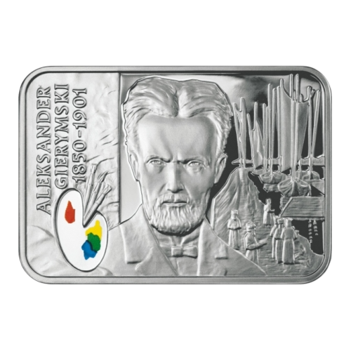 silver coin Polish painters of the 19th and 20th centuries Aleksander Gierymski 1850–1901 reverse