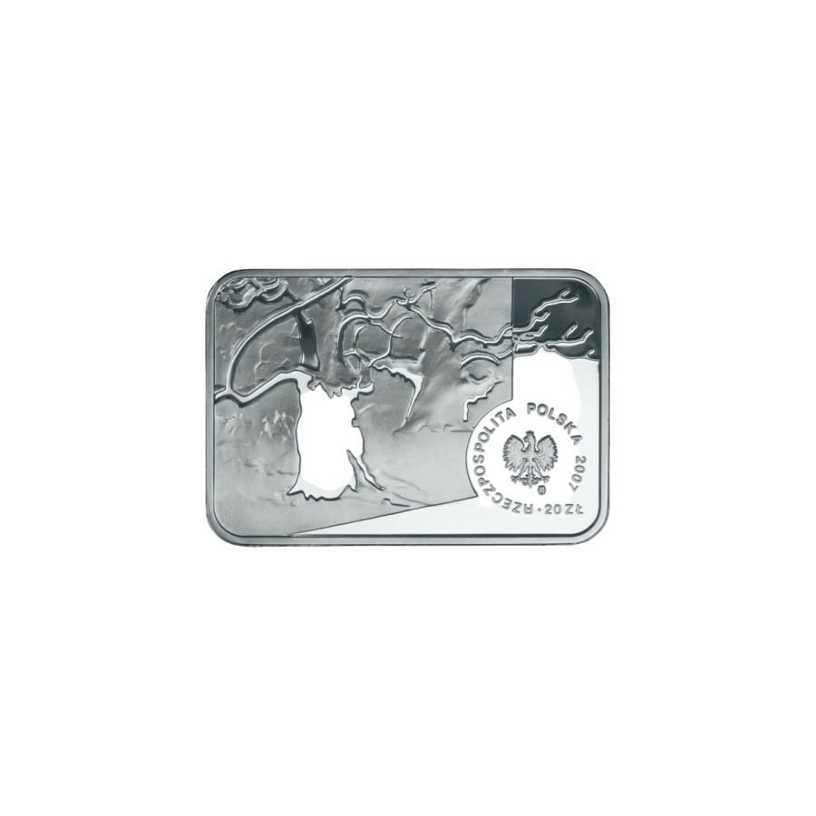 silver coin Polish painters of the 19th and 20th centuries Leon Wyczółkowski 1852–1936 obverse