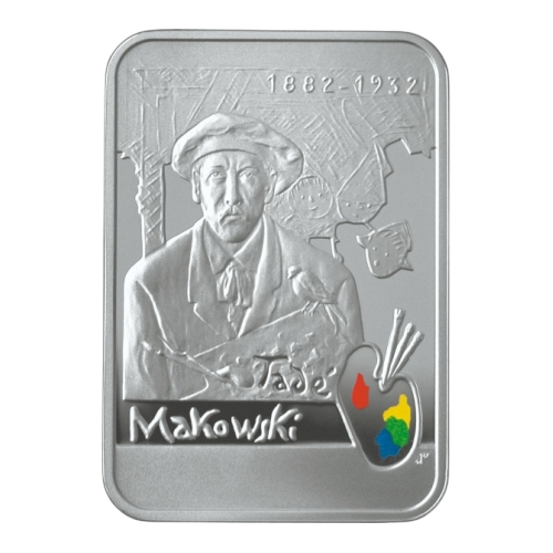 silver coin Polish painters of the 19th and 20th centuries Tadeusz Makowski 1882–1932 reverse