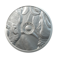 silver coin big five rhino 1 ounce silver 1 2