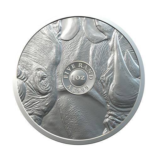 silver coin big five rhino 1 ounce silver 2