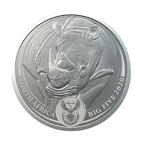 silver coin big five rhino 1 ounce silver 1