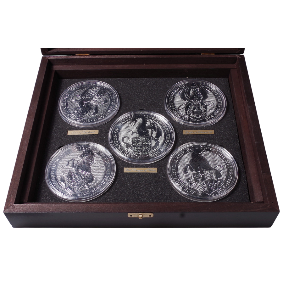 set-of-silver-coins-queen's-beasts-10-x10-ounces-2