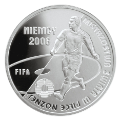 silver coin world cup soccer germany 2006