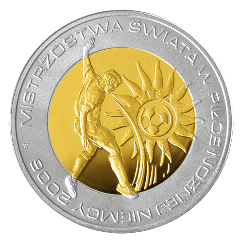 silver coin world cup soccer germany 2006